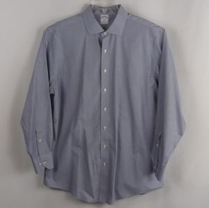Brooks Brothers button up blue shirt men size 18.